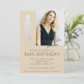 50ste verjaardag foto geboren in 1975 beige kaart (Staand voorkant)