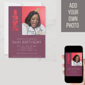 50ste verjaardag foto geboren in 1975 paarse kaart