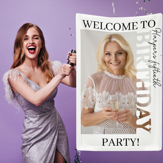 50ste Verjaardag Foto studentenfeest Spandoek