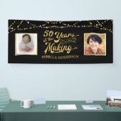 50ste verjaardag | Foto's en foto's | Zwart en gou Spandoek (Beurs)