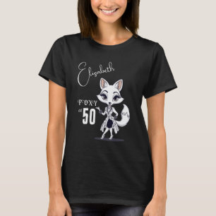 50ste verjaardag Foxy bij 50 Black T-shirt