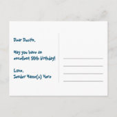 50ste verjaardag: Fun Hearts Pattern, Rainbow 50 Briefkaart (Achterkant)