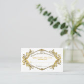 50ste verjaardag gast tafel kaart, Golden Coupl... Plaatskaartje (Staand voorkant)
