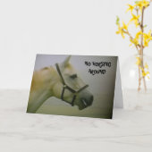 "50ste VERJAARDAG" GEEN PAARDEN IN DE BUURT Kaart (Gele Bloem)