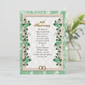 50ste verjaardag gelofte vernieuwing Iers roos Kaart (Staand voorkant)