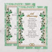 50ste verjaardag gelofte vernieuwing Iers roos Kaart (Voorkant / Achterkant)