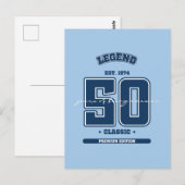 50ste verjaardag gesticht in 1974 briefkaart (Voorkant / Achterkant)