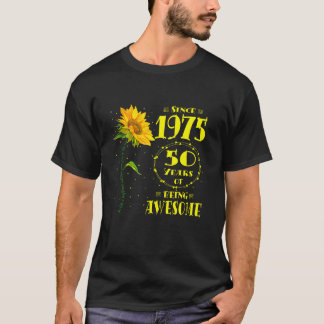 50ste verjaardag Geweldige 50 jaar oude zonnebloem T-shirt