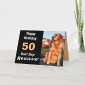 50ste verjaardag Golden Retriever Schattige Funny Kaart (Voorkant)