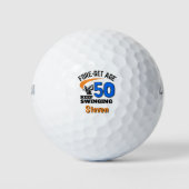 50ste verjaardag golfballen 50 jaar grappig cadeau (Voorkant)