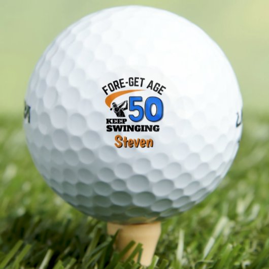 50ste verjaardag golfballen 50 jaar grappig cadeau