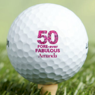 50ste verjaardag Golfer Gift, FOREVER-ever 50 & Fa Golfballen
