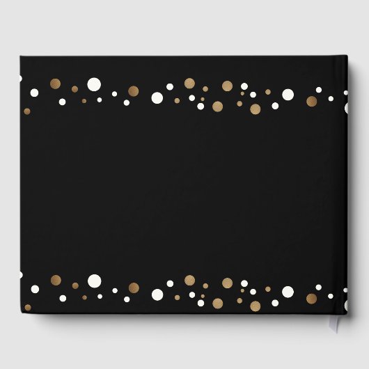 50ste verjaardag Goud en zwart gepersonaliseerd Gastenboek (Achterkant)