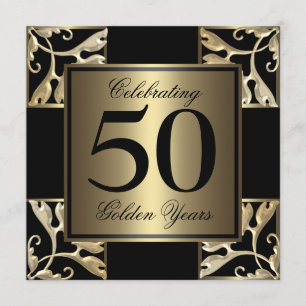50ste verjaardag gouden dag kaart