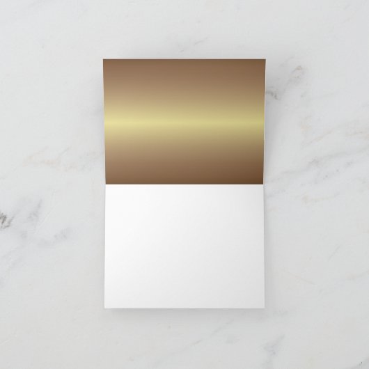 50ste verjaardag Gouden Dank Je Kaart (Binnen)