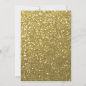 50ste verjaardag | Gouden glitter Kaart (Achterkant)