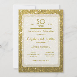 50ste verjaardag | Gouden Glitters Kaart
