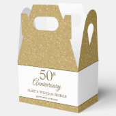 50ste verjaardag Gouden Hart Confetti Huwelijksfot Bedankdoosjes (Geopend)