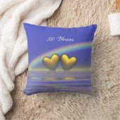 50ste verjaardag Gouden Harten Kussen (Deken)