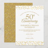 50ste verjaardag Gouden Harten Wijzig de datum Kaart (Voorkant / Achterkant)