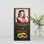 50ste verjaardag | Gouden Schrift Aankondiging (Staand voorkant)