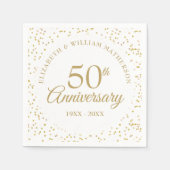 50ste verjaardag Goudstof Servet (Voorkant)