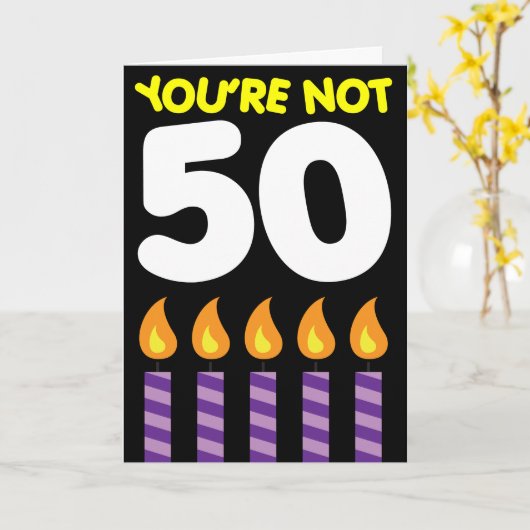 50ste verjaardag Grappig tarief Kaart (Gele Bloem)