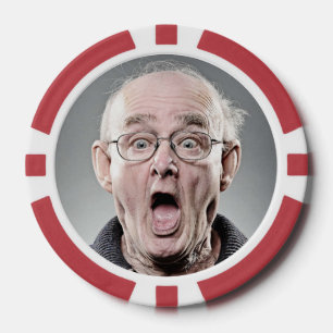 50ste verjaardag Grappige Custom Photo Poker Chips