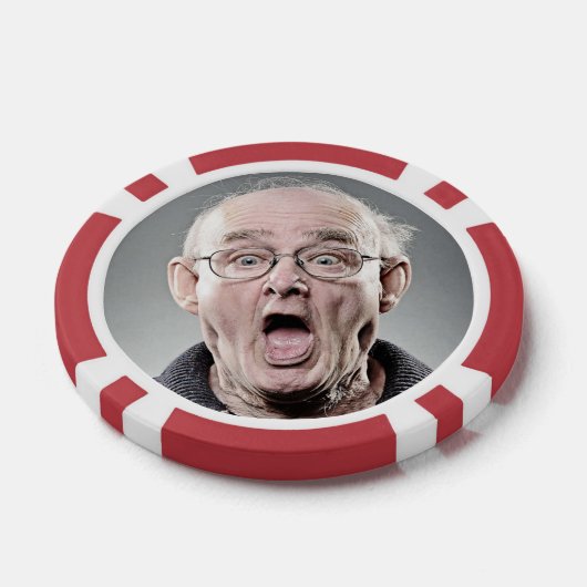 50ste verjaardag Grappige Custom Photo Poker Chips (Enkel)