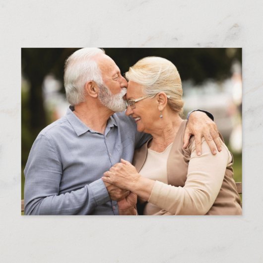 50ste verjaardag groen 2 foto's save the date aankondigingskaart (Achterkant)