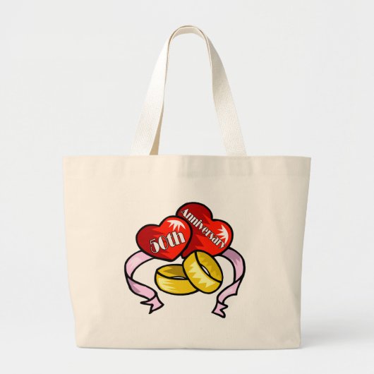 50ste verjaardag grote tote bag (Voorkant)