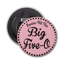  50ste verjaardag - Grote Vijf-O Button Flesopener