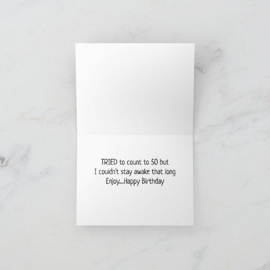 *50ste VERJAARDAG* HA HA HA HA (FUNNY DOG HUMOR) Kaart (Binnen)