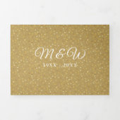 50ste verjaardag Hart Confetti Huwelijksfoto Drieluik Uitnodiging (Cover)