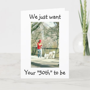 "50ste VERJAARDAG" HOPEN DAT HET EEN WANDELING IN  Kaart
