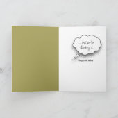 50ste verjaardag Humor Bluebirds op een hek Post Kaart (Binnen)