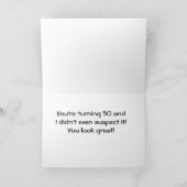 **50ste VERJAARDAG HUMOR** HAD HET NIET VERWACHT! Kaart (Binnen)