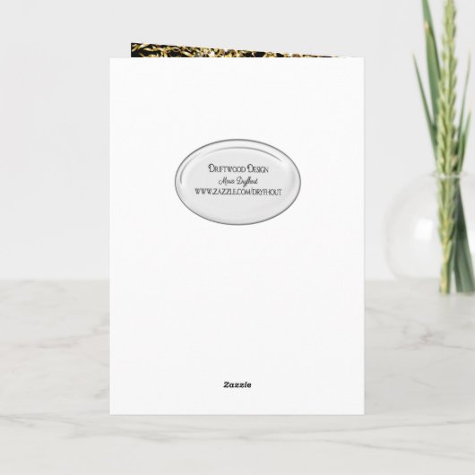 50ste verjaardag humor op zwarte kaart (Achterkant)