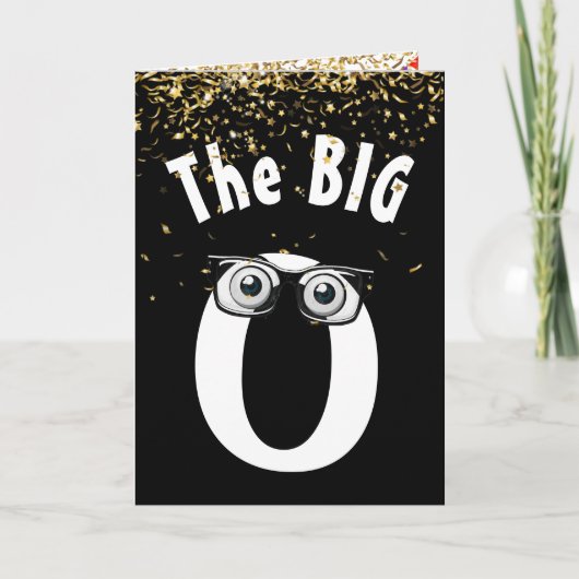 50ste verjaardag humor op zwarte kaart (Voorkant)