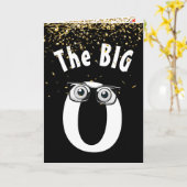 50ste verjaardag humor op zwarte kaart (Gele Bloem)