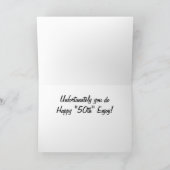 *50ste VERJAARDAG* HUMOR VOOR DE "STRANDLIEFHEBBER Kaart (Binnen)