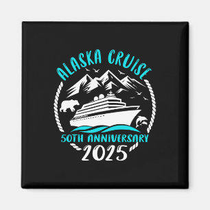 50ste verjaardag Huwelijk Alaska Cruise 2025 Koppe Magneet