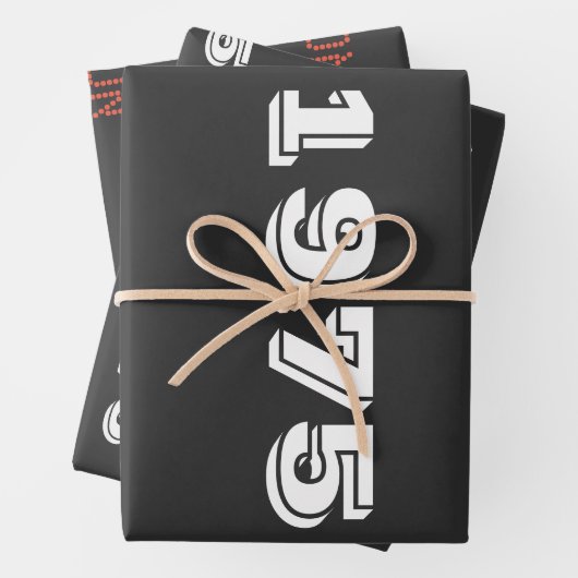 50ste verjaardag inpakpapier - Vintage 1975 (In situ)