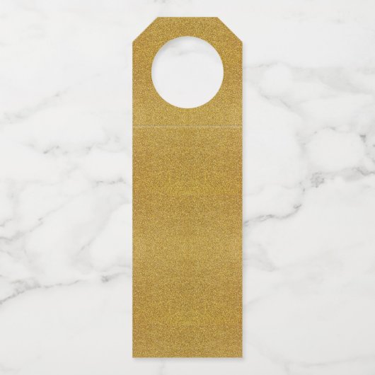 50ste verjaardag jubileum zwart goud feestgunst flessenhanger (Achterkant)