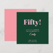 50ste verjaardag Kaart (Voorkant / Achterkant)