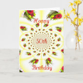 50ste verjaardag kaart (Gele Bloem)