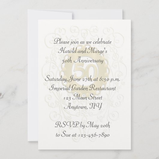 50ste verjaardag kaart (Voorkant)