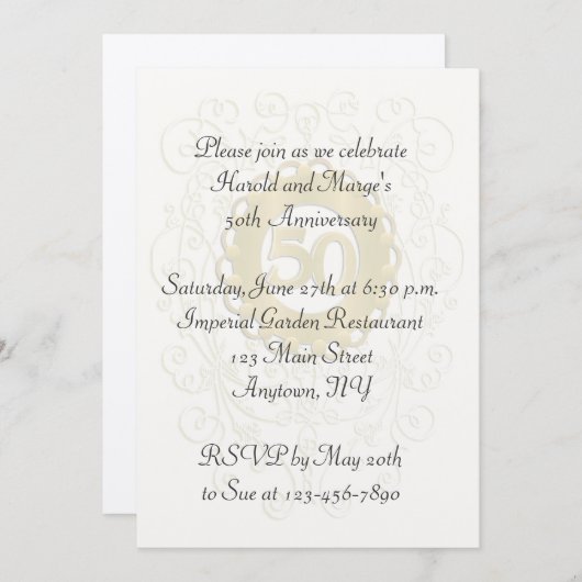 50ste verjaardag kaart (Voorkant / Achterkant)