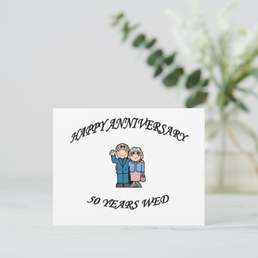 50ste. VERJAARDAG Kaart (Staand voorkant)