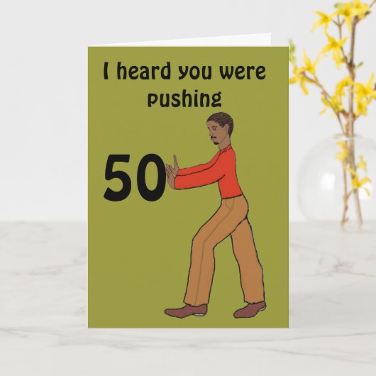 50ste verjaardag Kaart (Gele Bloem)